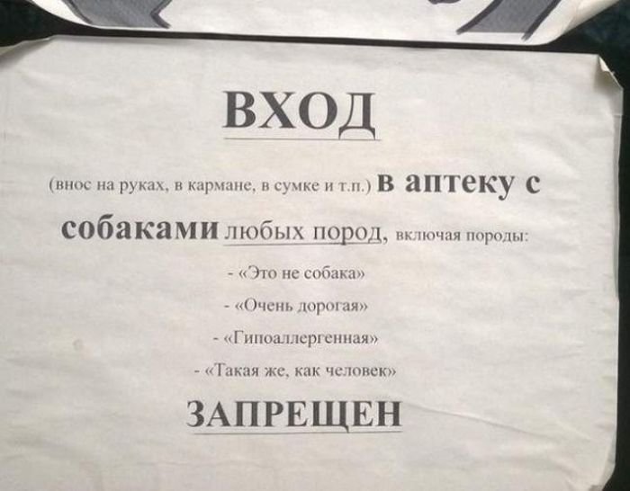 Юмор из объявлений и вывесок на улицах наших городов Юмор из объявлений и вывесок на улицах наших городов