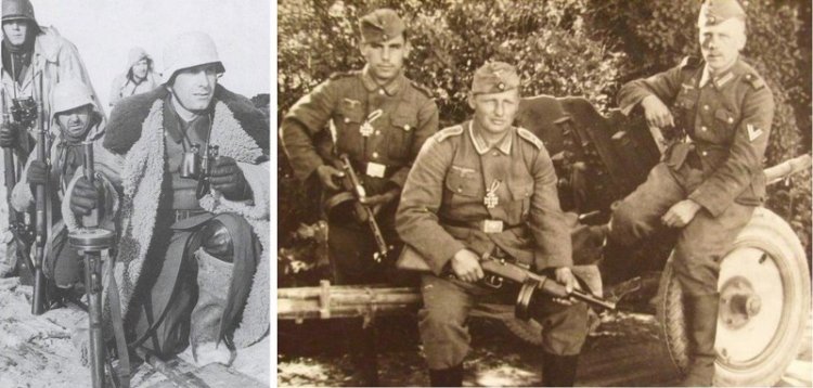 Фотографии противоборствующих сторон ВОВ с трофейным оружием Фотографии противоборствующих сторон ВОВ с трофейным оружием