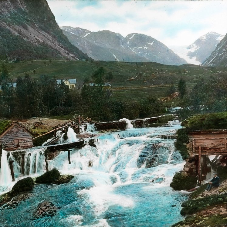 Разукрашенные вручную фотографии Норвегии 1900 года Разукрашенные вручную фотографии Норвегии 1900 года