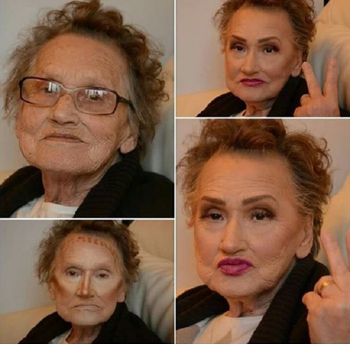Внучка накрасила свою 80-летнюю бабушку. Ты обомлеешь, когда увидишь результат (фото) Внучка накрасила свою 80-летнюю бабушку. Ты обомлеешь, когда увидишь результат (фото)