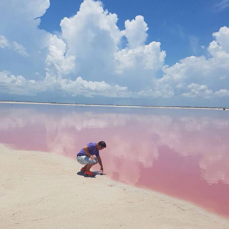 Розовая лагуна в Мексике — идеальное место создания фотографий для Instagram Розовая лагуна в Мексике — идеальное место создания фотографий для Instagram