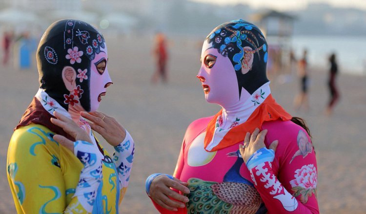 Пляжная мода Китая: рестайлинг facekini Пляжная мода Китая: рестайлинг facekini