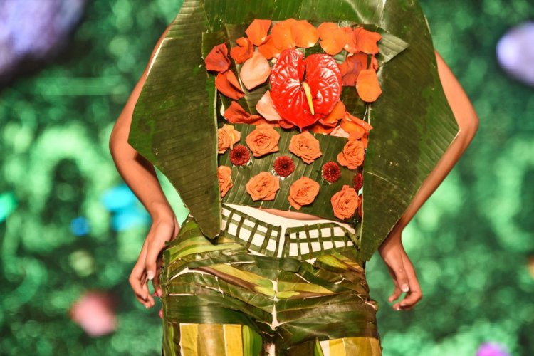 Наряды из растений на BioFashion Show Наряды из растений на BioFashion Show