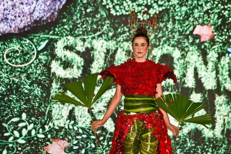 Наряды из растений на BioFashion Show Наряды из растений на BioFashion Show