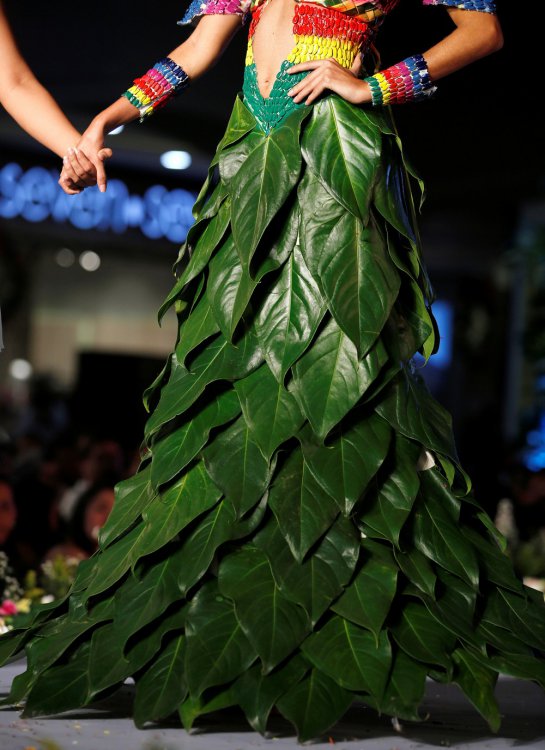 Наряды из растений на BioFashion Show Наряды из растений на BioFashion Show