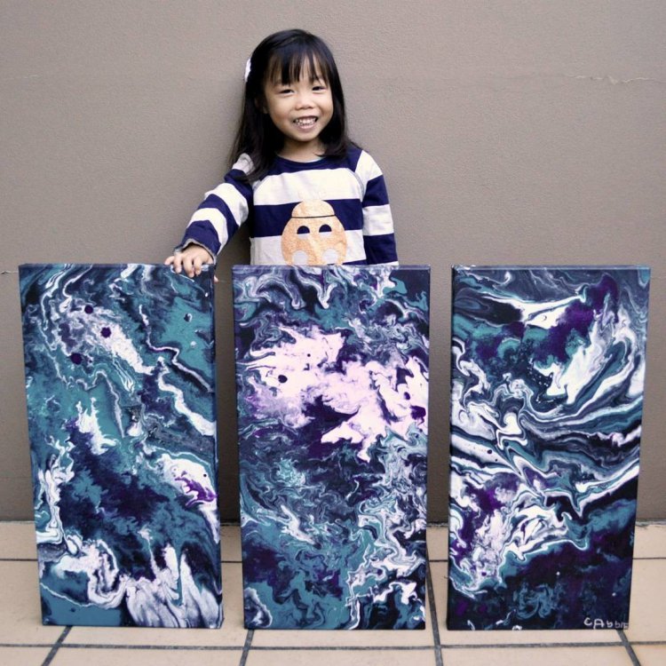 5-летняя художница помогает нуждающимся детям, продавая удивительные картины 5-летняя художница помогает нуждающимся детям, продавая удивительные картины